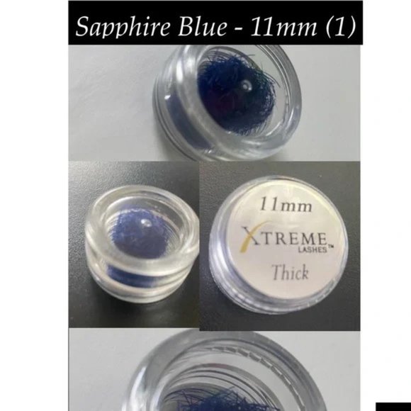Xtreme lashes 10 professional extensions Blue Violet Auburn Brown 9mm11mm13mm - Picture 2 of 4